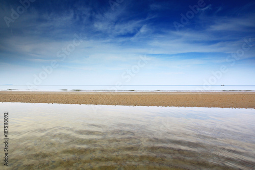 The beauty of nature at Tham Thong Beach - Bang Boet Beach, the border of two provinces, Prachuap Khiri Khan and Chumphon, Thailand