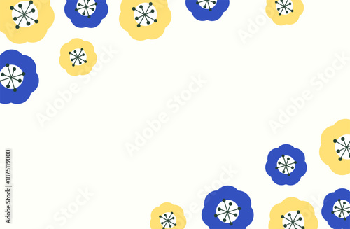 レトロな花のフレーム