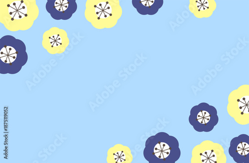 レトロな花のフレーム