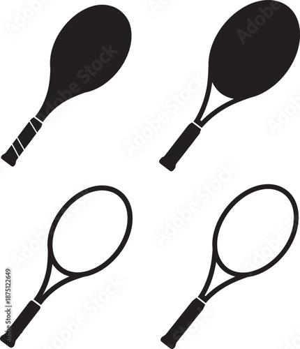 Tennis silhouette racket sport equipment for game