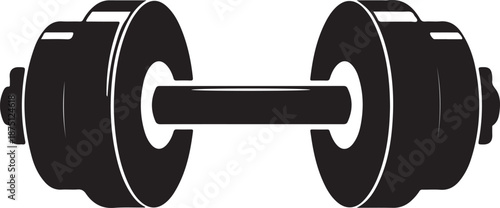 Black dumbbell fitness weight