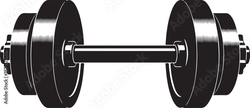 Shiny dumbbell fitness weight