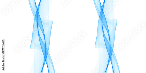 Abstract blue background for corporate presentation. Wavy lines, transparent silk fabric, water waves, banners, web design, cards, posters, games, slides, magazines, powerpoint template.