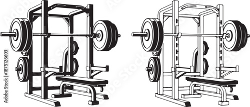 Weight bench with weights gym equipment fitness equipment