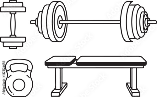 Weightlifting equipment dumbbell barbell