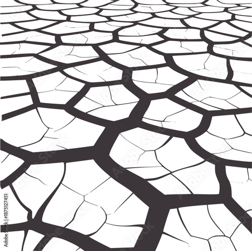 Contrast black and abstract cracked surface texture