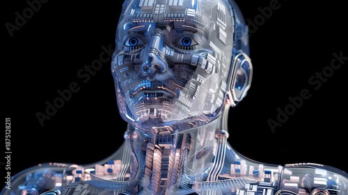 Futuristic Humanoid Robot A Glimpse into the Future of Artificial Intelligence.