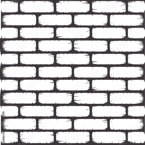 Distressed black and brick wall texture with rough edges and grunge style bricks