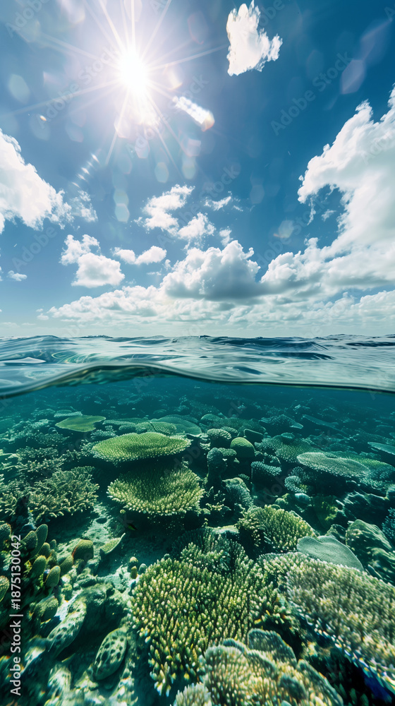 Fototapeta premium Ocean Split-View Collection: Above & Below