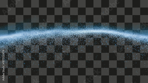 Particle Wave Flowing Digital Technology Element Bright Blue Glittering Waveform Transparent Overlay