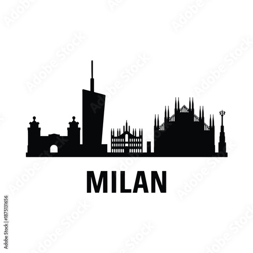 milan cityscape with iconic buildings and skyline