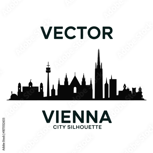 vector illustration of vienna city silhouette skyline