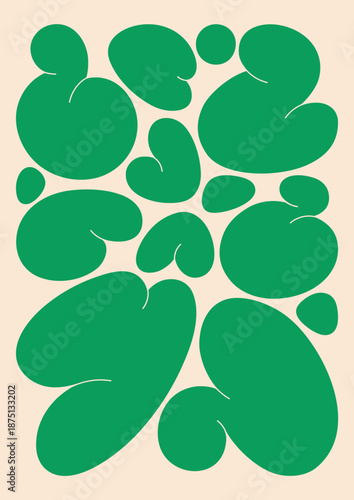 Abstract organic natural shapes texture, poster design. Modern contemporary c...