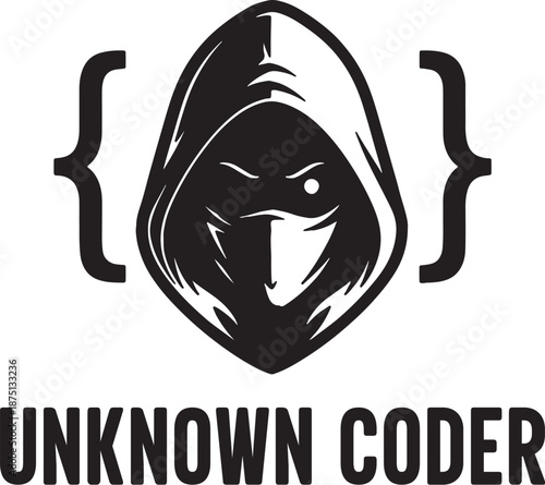 Unknown Coder Cyber Security Logo Illustration