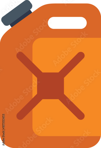 Jerrycan containing fuel, ideal for off road vehicles, emergency situations, and storing gasoline or diesel