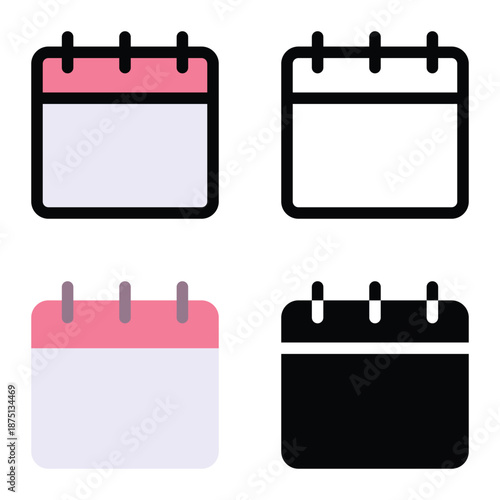 Calendar Icons for E commerce Orders and Events Suitable For Mobile Apps, Web Apps And Print Media. Multiple Style Icons, 