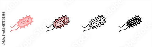 Biology learning icons collection academic classroom