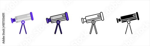 Astronomy space science icons pack for school learning