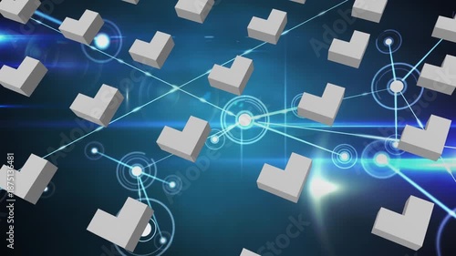 Animation of shapes and spots over light trails