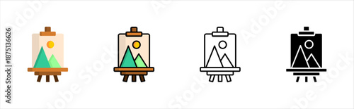 Art education icons pack for school creative learning