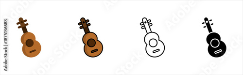 Music subject icons collection classroom education