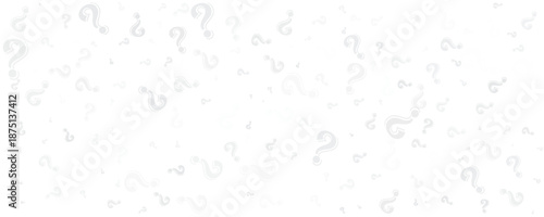 Question mark seamless pattern. Repeating interrogation patern. Hand drawn black simple icon on white sample background.