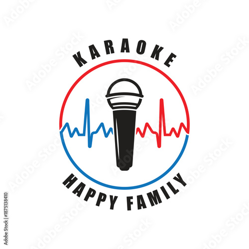 karaoke logo vector icon design