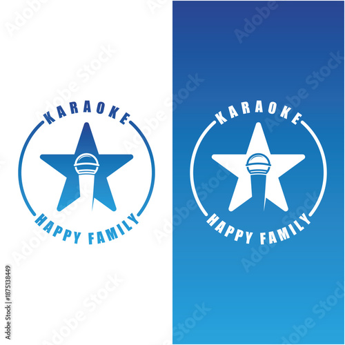 karaoke logo vector icon design