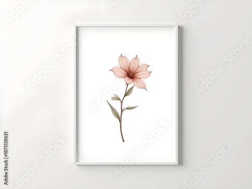 Minimal Empty Room with Wall Frame