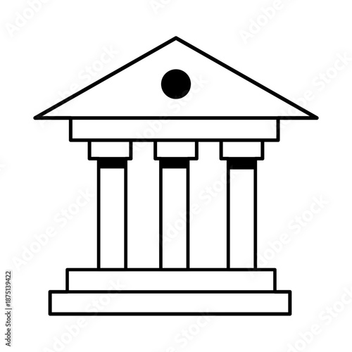 Bank icon. Vector icon design