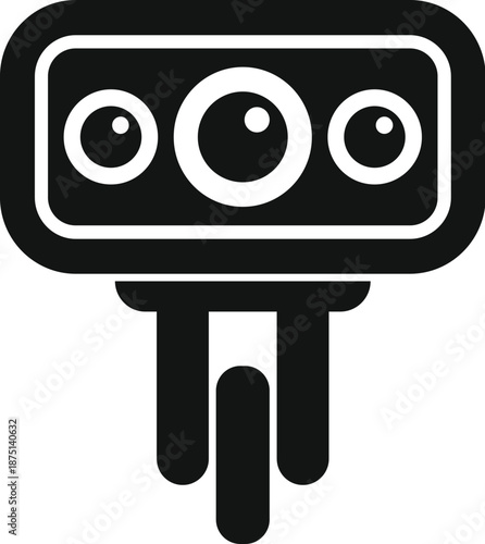 Traffic speed camera icon representing road monitoring and law enforcement