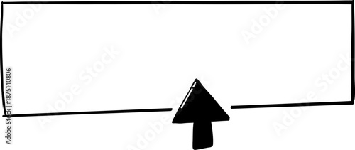 Hand pointer, mouse pointer, arrow hand drown doodle sketch click here action
