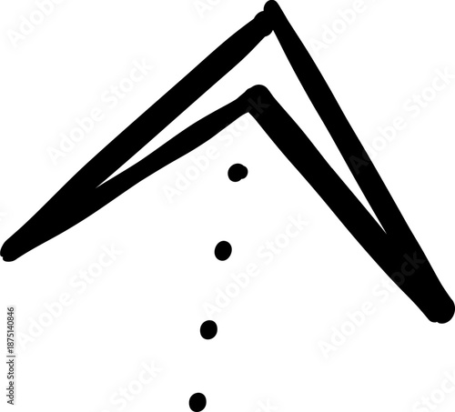 Hand pointer, mouse pointer, arrow hand drown doodle sketch click here action