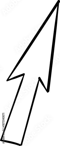 Hand pointer, mouse pointer, arrow hand drown doodle sketch click here action