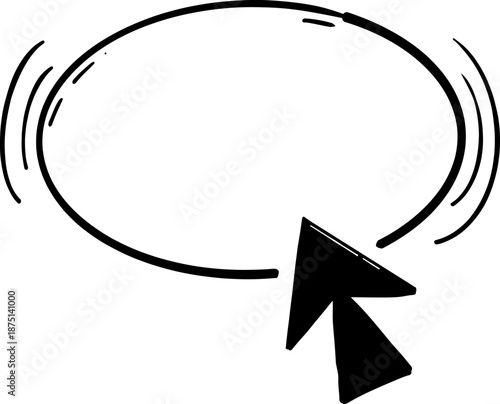 Hand pointer, mouse pointer, arrow hand drown doodle sketch click here action