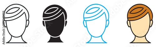 Generic user avatar icons in various styles for profile and identity representation
