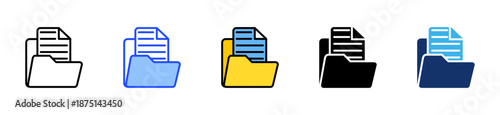 Office Folder Icon Collection With Multiple Styles