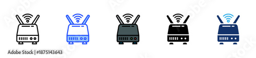 Office Wifi Icon Collection With Multiple Styles