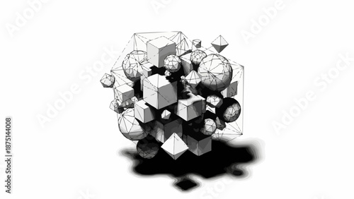 ice cube isolated on white