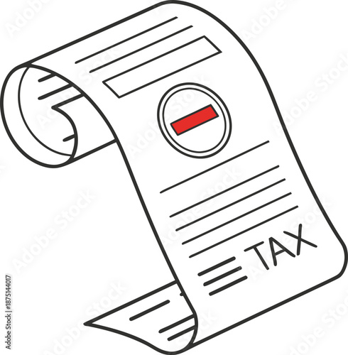 Financial Document: An illustration of a meticulously detailed financial document, highlighting the intricacies of taxation and monetary transactions with an emphasis on accuracy and accountability.