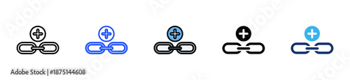 Link Building Icon Collection With Multiple Styles