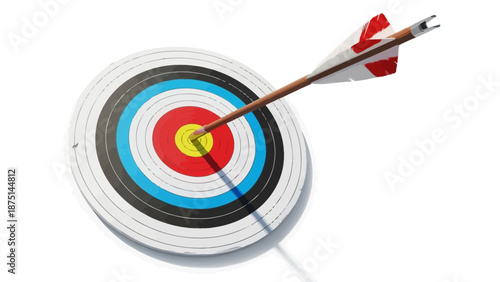 Bullseye target with arrow in center