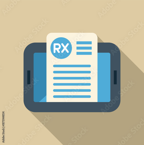 Digital tablet displaying a medical e prescription form for online healthcare