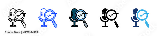 Voice Search Icon Collection With Multiple Styles