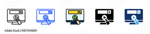 Video Seo Icon Collection With Multiple Styles