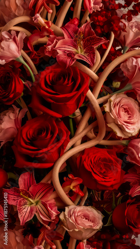 Beautiful bridal bouquet of flowers. Love concept. Valentine's day 