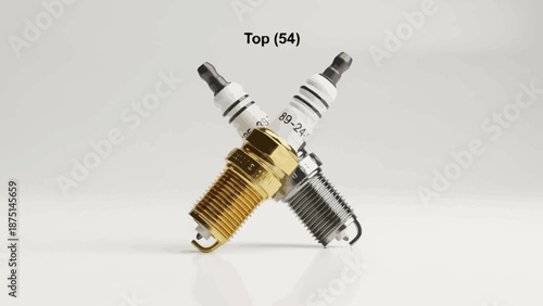 Spark plugs comparison with gold and silver electrodes