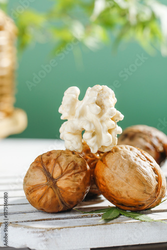 Fresh Walnuts with Kernels Studio Food Photography