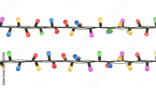 Multicolored christmas lights string