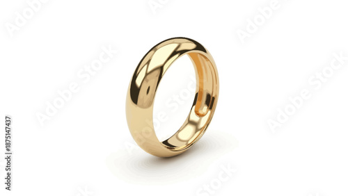 Gold wedding band ring